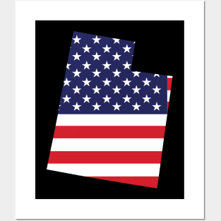 Utah State Shaped Flag Background Posters and Art